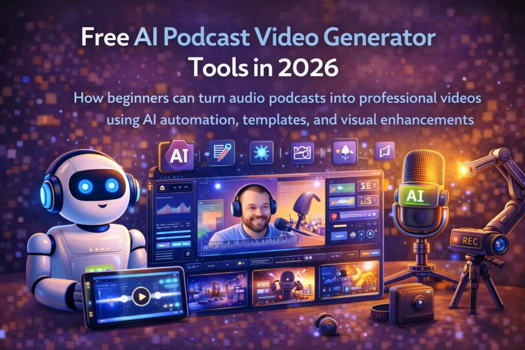 Free AI Podcast Video Generator Tools in 2026 complete beginner guide